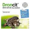 Droncit Spot On CatFor the treatment of tapeworms of cats. The product is effective against mature and immature forms of Dipylidium Caninum, Taenia species and Echinococcus MultiloculaPet MedicineBayerMcCaskieDroncit Spot