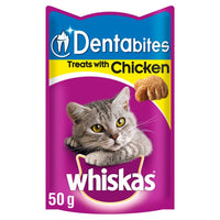 Whiskas Dentabites 50gWhiskas Dentabites are the first cat treat with British Veterinary Dental Association (BVDA) endorsement and have a Veterinary Oral Health Council (VOHC) Seal of AccCat TreatsWhiskasMcCaskieWhiskas Dentabites 50g